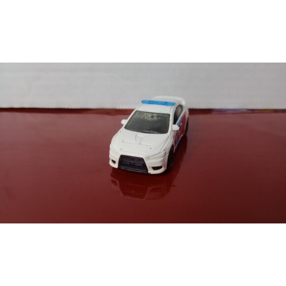 2019 Matchbox "9-Pack Exclusive" Mitsubishi Lancer Evolution X Police WHITE - Picture 1 of 8